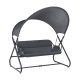 Dondolo da giardino Metallo Grigio scuro